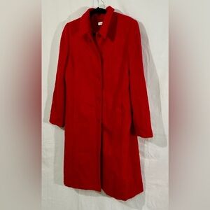 Amanda Smith Red Mohair Alpaca Wool Blend Coat Women’s 14 Luxury Winter Jacket